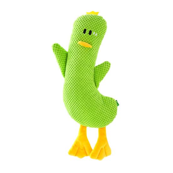 Stuffed Duck Dog Toy Squeaky Plush Duck Dog Chew Toy Interactive Puppy Teething Toy Dog Snuggle Toy for Tug-of-War Play Anxiety Relief