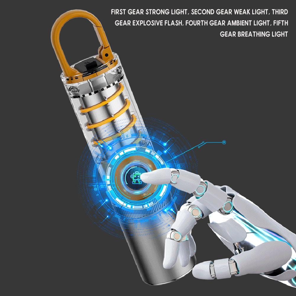 Easy Carrying Small Keyrings Flashlight Waterproof Emergency Foodlight For Climbing Camping