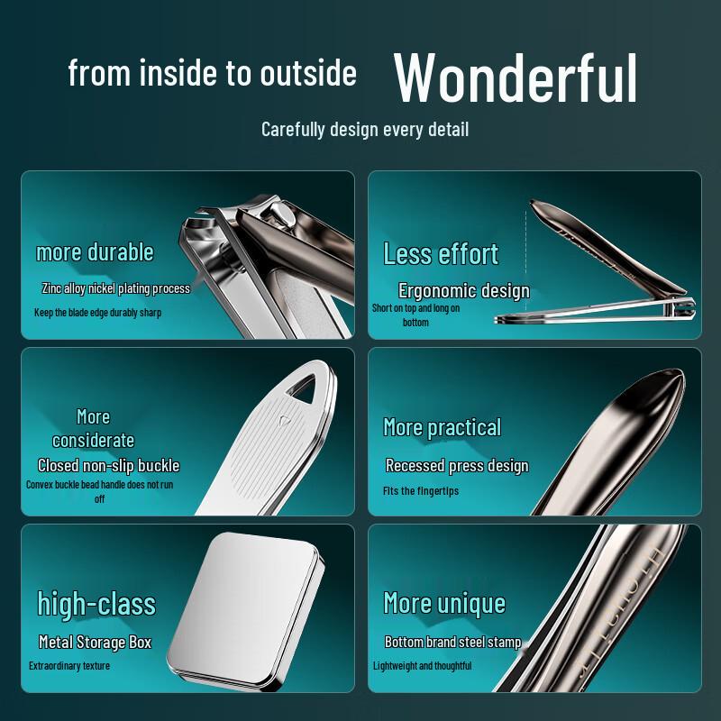 HIEUAILR German Imported Nail Clipper Set