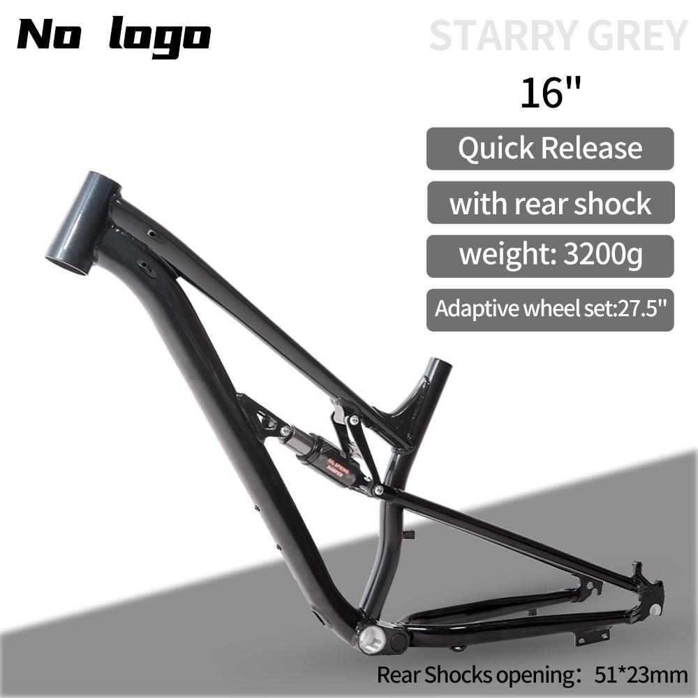 2024 XC Full Suspension MTB Bike Frame 26 27.5 16inch 27.5er Aluminum Alloy Downhill Enduro Mountain Bike Shock Absorber