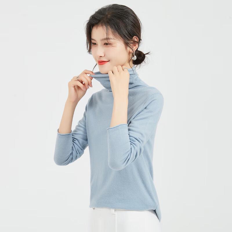 Jinjuan 100% Merino Wool Women's Mock Neck Sweater