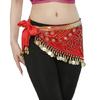 Dynamic Fringe Embroidered Sequins Waist Chain Belly Dancing Wrap Skirt Nonslip Waist Chain for Women and Girls