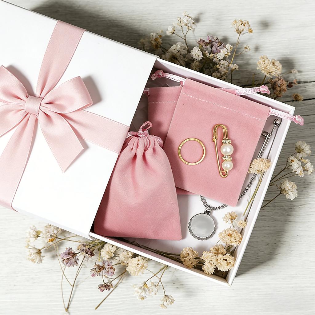 20pcs Thickened Jewelry Gift Bags with Drawstrings - Soft Storage Pouches for Wedding Favors,General Use Jewelry Organizers