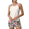 Women's Hawaiian Print Split Swimsuit Sport Swimsuit