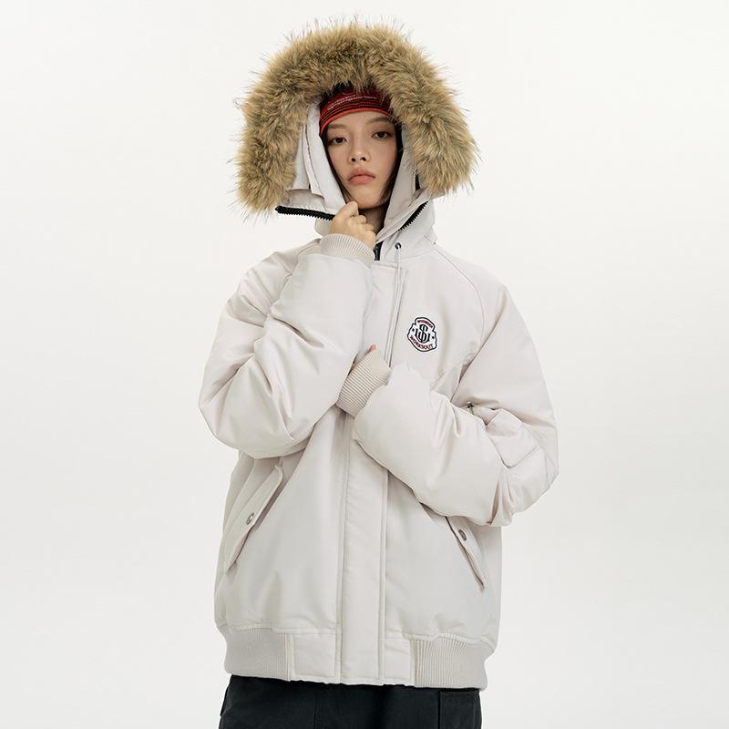 Hooded Fur Collar Parkas Women's Winter Thickened Retro Short Workwear Cotton Coats