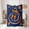 1PC Interstellar Astronaut Flannel Blanket, Multi Size Living Room Sofa, Nap Carpet Soft and Comfortable, Machine Washable