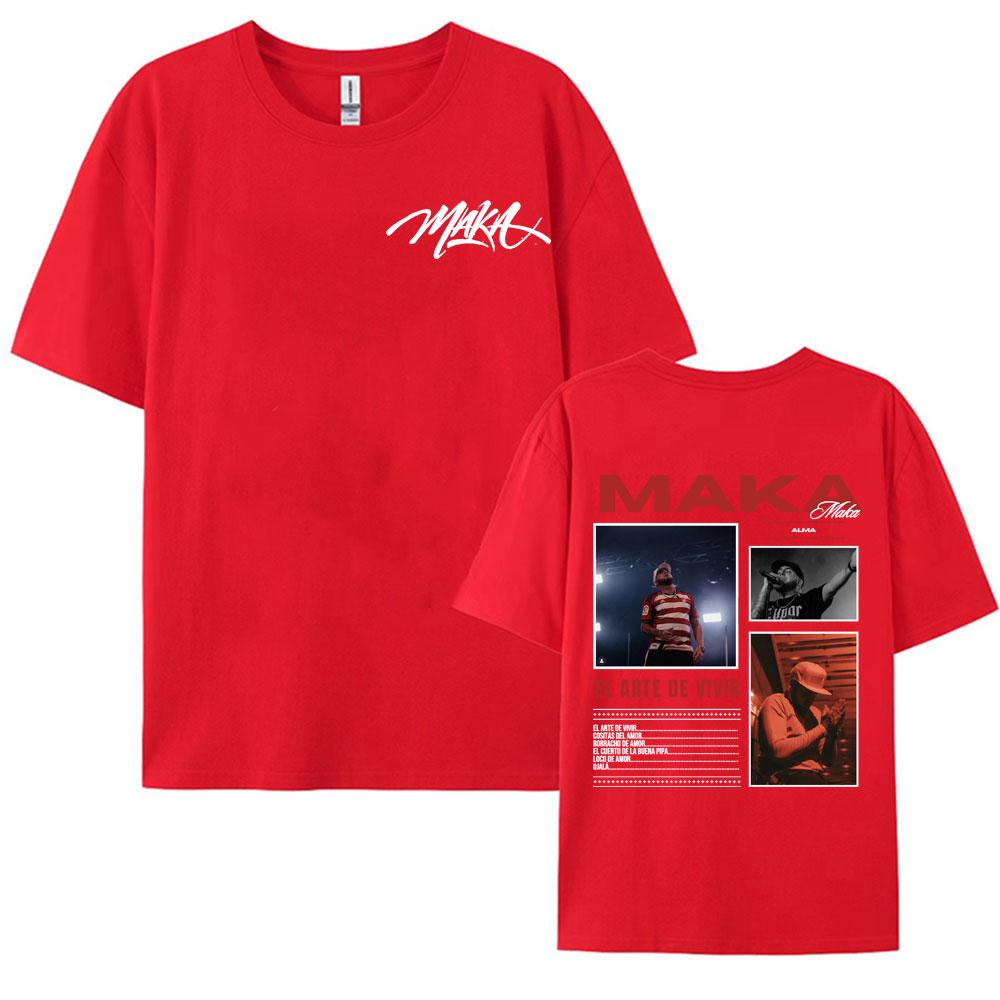 

Rapper Maka Aura Tour 2025 Double Sided Printed Tshirts Vintage Oversized for Men Women Casual Hot Sale 100 Cotton T Shirt S