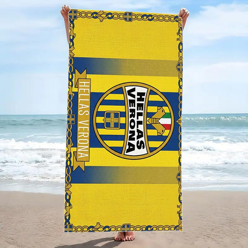 Hellas Verona Fc Print Beach Towel, Large Soft Quick Dry Towel for Beach Camping Swimming