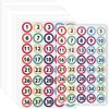 1000 Pcs Number Stickers 1-40,25 Sheets Round Dot Consecutive Number Self-Adhesive Stickers Erasable for Office,School,Storage,Organizing