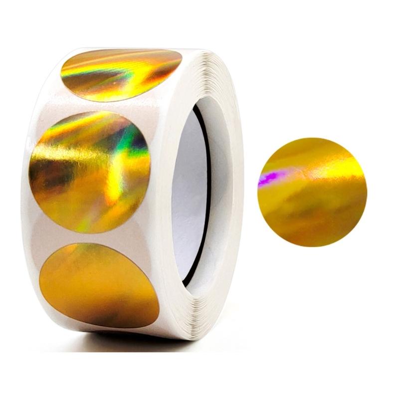 50 Pcs Round Sticker Colorful Sticker Scrapbook Sticker Reward Sticker Glittering Sticker Decorative Label Sticker