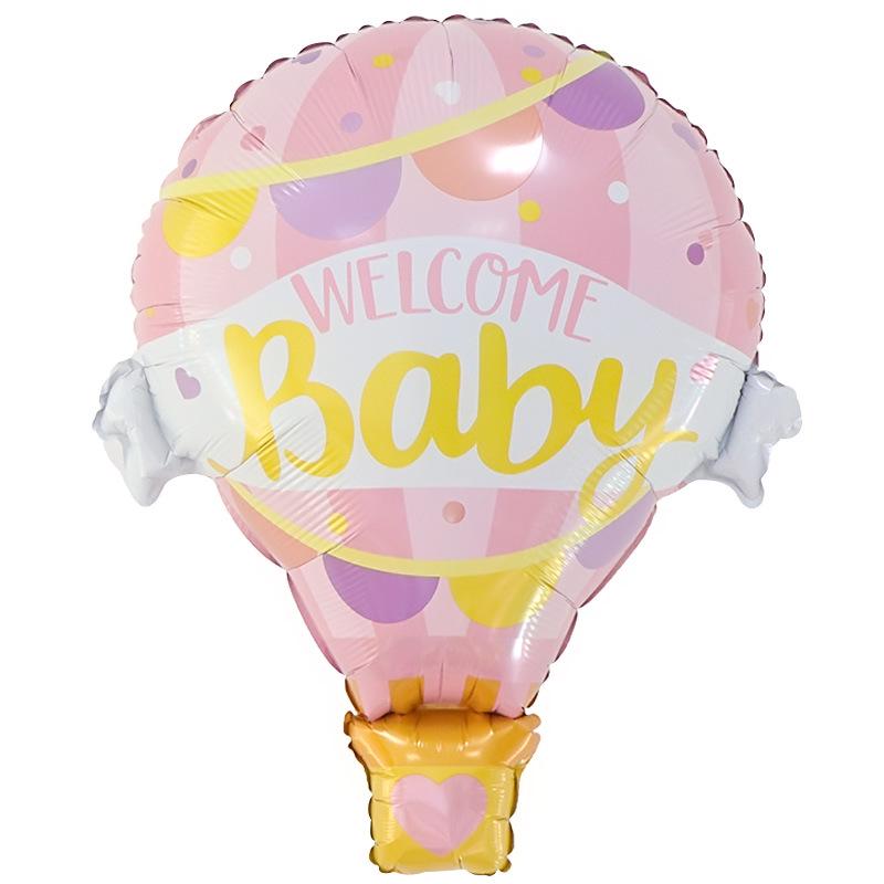 Rainbow Parachute Hot Air Balloon Birthday Decoration Foil Balloons