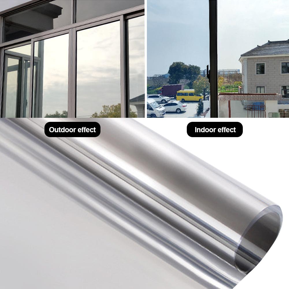 50 x 300 cm Univerzální Neřezané Automobilové Zrcátko Okenní Zrcátko Stříbrná Chromová Tónovaná Fólie Domů Samolepky na skla Nálepky na sklo Auto Exteriér Příslušenství