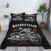 Cooles Motorrad Sport Bettwäsche Set 3D Gedruckt Motorradfahrer Polyester Bett Laken Bettbezug Mit Kissenbezug Bettwäsche