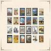 1pack/48pcs Stamps Stickers Retro Literary Decoration Material Diy Handbook Card Collage Landscaping Stickers Self-adhesive Sealing Stickers