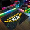 Green Bay Packers Design Crystal Velvet Carpet Cozy Non?Slip Printed Rug For Bedroom Living Room Entrance