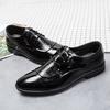 Whoholl Fashion Pointed Toe Dress Shoes Men Loafers Patent Leather Oxford Shoes for Men Formal Mariage Wedding Shoes Party Flats
