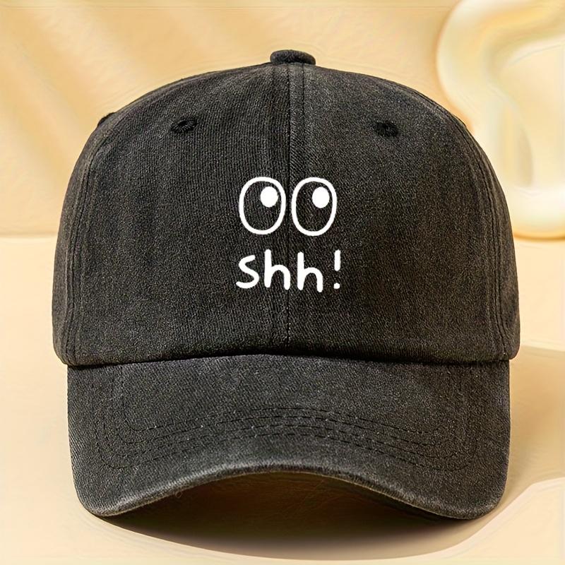 Shh Washed Retro Curved Brim Hat Adjustable Unisex Peaked Cap Suitable for Outdoor Sports and Leisure