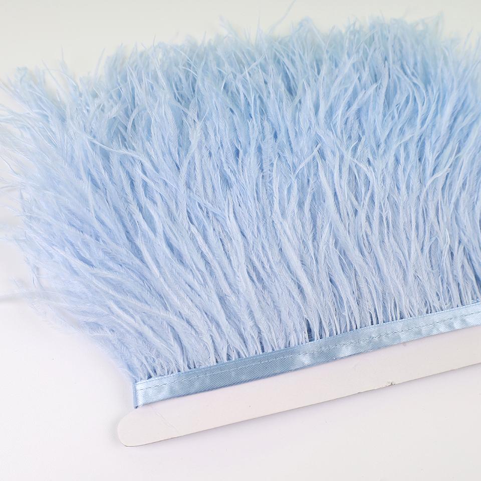 Ostrich Feathers Trim 13-18 CM Plumes on Ribbon Selvage For DIY Wedding Sewing in Dress Decoration Crafts Accessories Wholesale