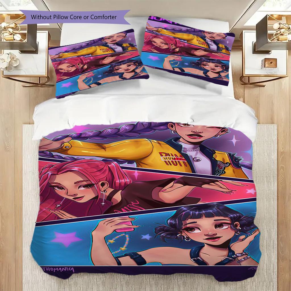 Vivid Purple Bedroom Set Threepiece Set 1 Duvet Cover 2 Pillowcase Without Core Soft And Comfortable Bedding Set Duvet Cover And Pillowcase
