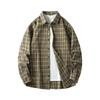 2026 Men's Retro Plaid Long-Sleeved Shirt - Casual Loose Fit for Spring & Autumn