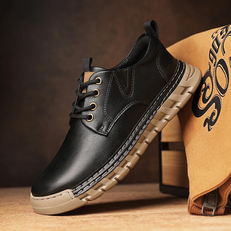 Male Sneakers Adult Non Slip Casual Desert Hiking Footwear Treking Shoes Trainers Outdoor Casual Leather Mens Shoes Retro Style