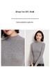 Machine Washable Fine-Spun Wool Sweater: 2026 Autumn/Winter Women's Slim Fit Knit with Half-High Collar.