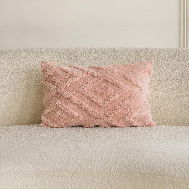 Diamond Geshu Samtkissenbezug Modern Schlicht Heimdekoration Kissenbezug Wohnzimmer Einfarbig Sofakissen Kissen