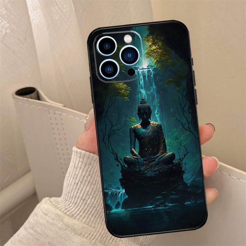 India Buddha Phone Case For iPhone 16 15 14 11 12 13 17 Pro Max Mini 15 16 Plus 16e 17 Air Cover Coque