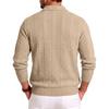 Men's Texture Color Casual Half-Zip Long Sleeve Sweatshirt