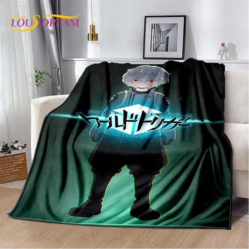 World Trigger Anime Kreskówka Miękki Pluszowy Koc, Koc Flanelowy Koc Narzuta na Salon Sypialnię Łóżko Sofa Piknik Cove Dzieci