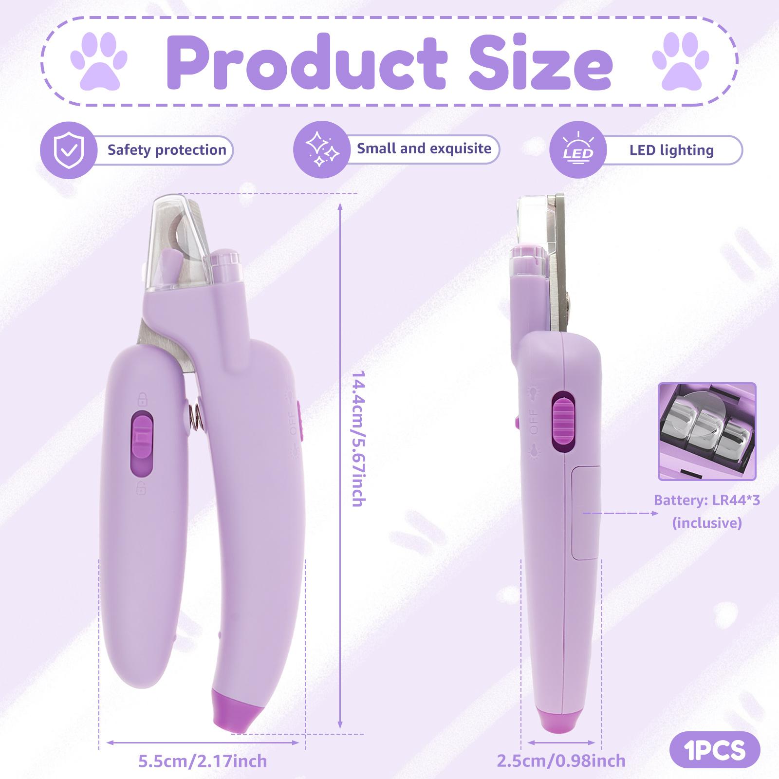 

Professional Pet Nail Clippers Plastic Cat Nail Clipper With Spring Rebound Dogs Cats Small Animals Paw Nail Trimmer Pet Supply фиолетовый