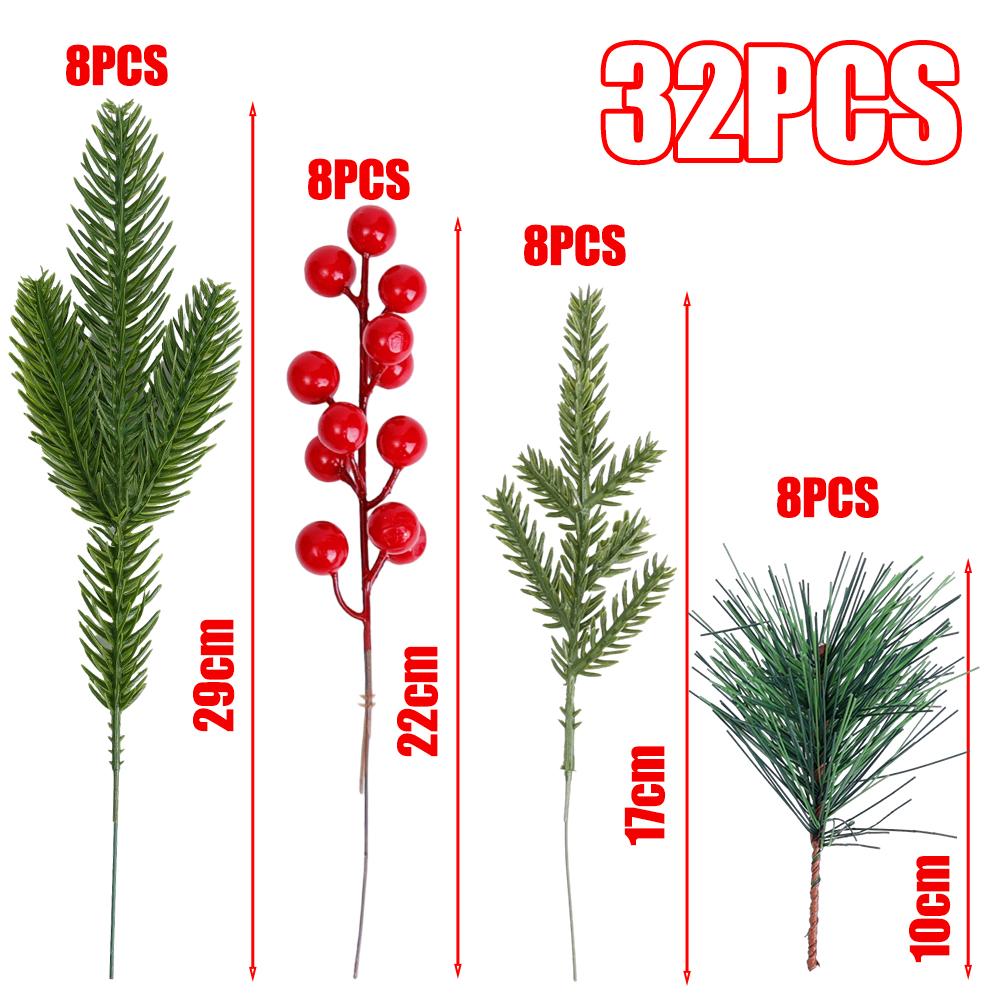 

Искусственные имитированные растения Сосновые иглы Красная ягода Струна Пена Имитация Смешанные комбинации Рождество DIY Цветочная композиция