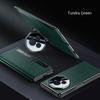 For Honor Magic V3 VS3 Metal Lens All-Inclusive Stand Foldable Smart Plating Frame Anti-Drop and Anti-Fingerprint Leather Case