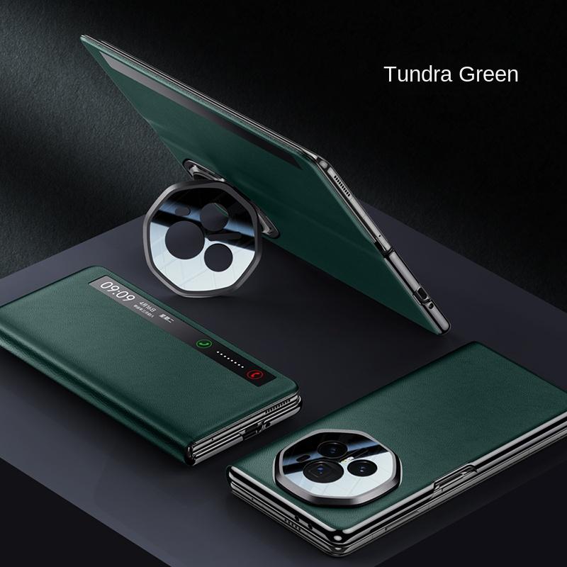 For Honor Magic V3 VS3 Metal Lens All-Inclusive Stand Foldable Smart Plating Frame Anti-Drop and Anti-Fingerprint Leather Case