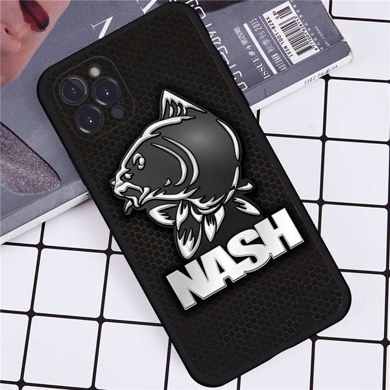 Nash Fishing Logo Handyhülle Für iPhone 14 11 12 13 Mini Pro Max 8 7 6 6S Plus X SE 2020 XR XS Funda Case