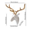 Deer Head Pendant Wall Hanging Decoration Ornament Animal Figure Resin Statue