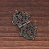 Wooden Box DIY Mini Alloy Lace Chinese Style Antique Butt Hinges Hollow Flower Furniture Hardware