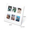 Doppelschichtiger transparenter Acrylrahmen, schwebender magnetischer Bilderrahmen für Fujifilm Instax Mini-Film mit freistehendem