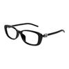 Gucci [Available Prescriptions] Temple Design Rectangular Optical Frame Women's Black Black 54 Dust Bag + Glasses Case (random Color)