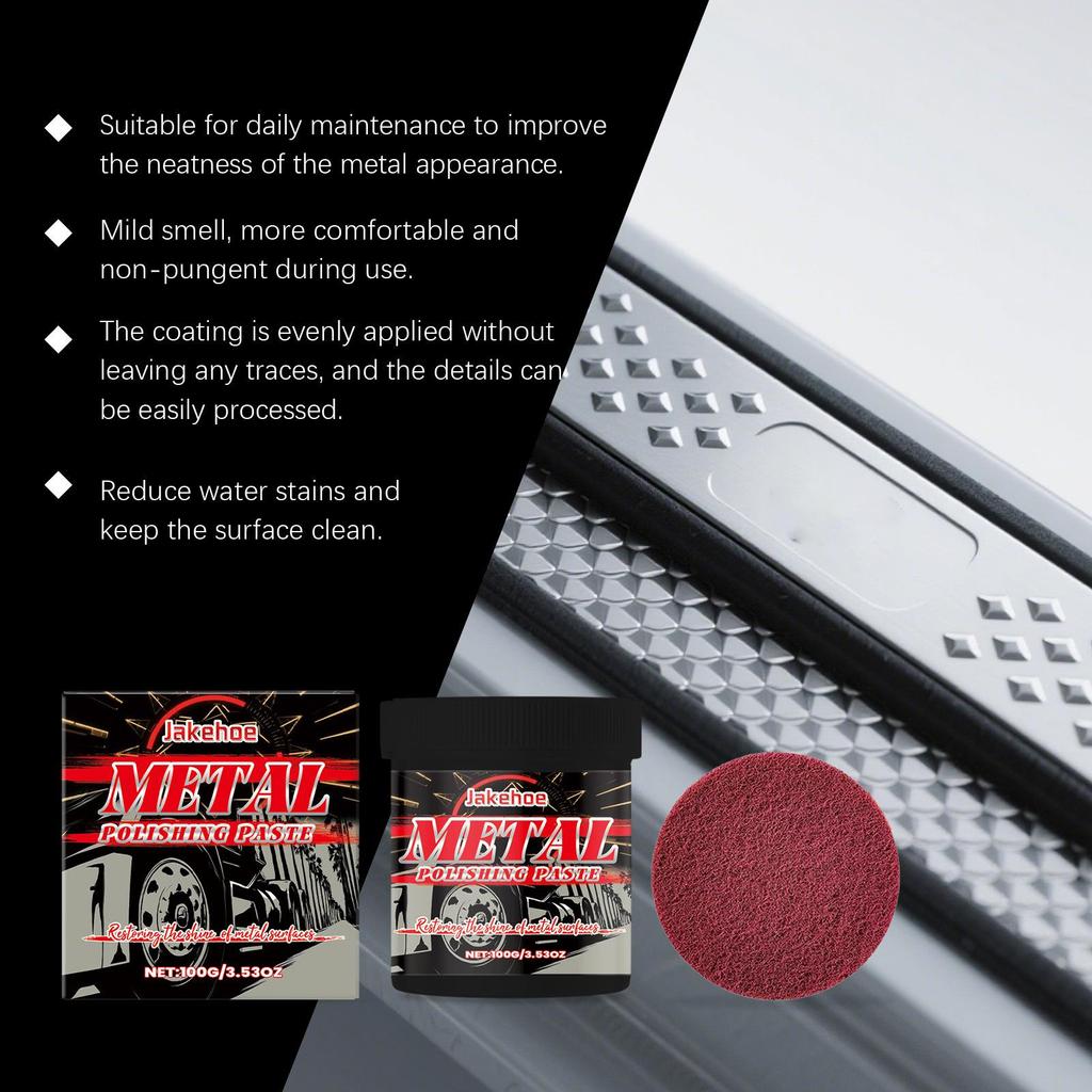 JAKEHOE Metal Polish: Removes dirt, prevents oxidation, and enhances shine for everyday surface care.
