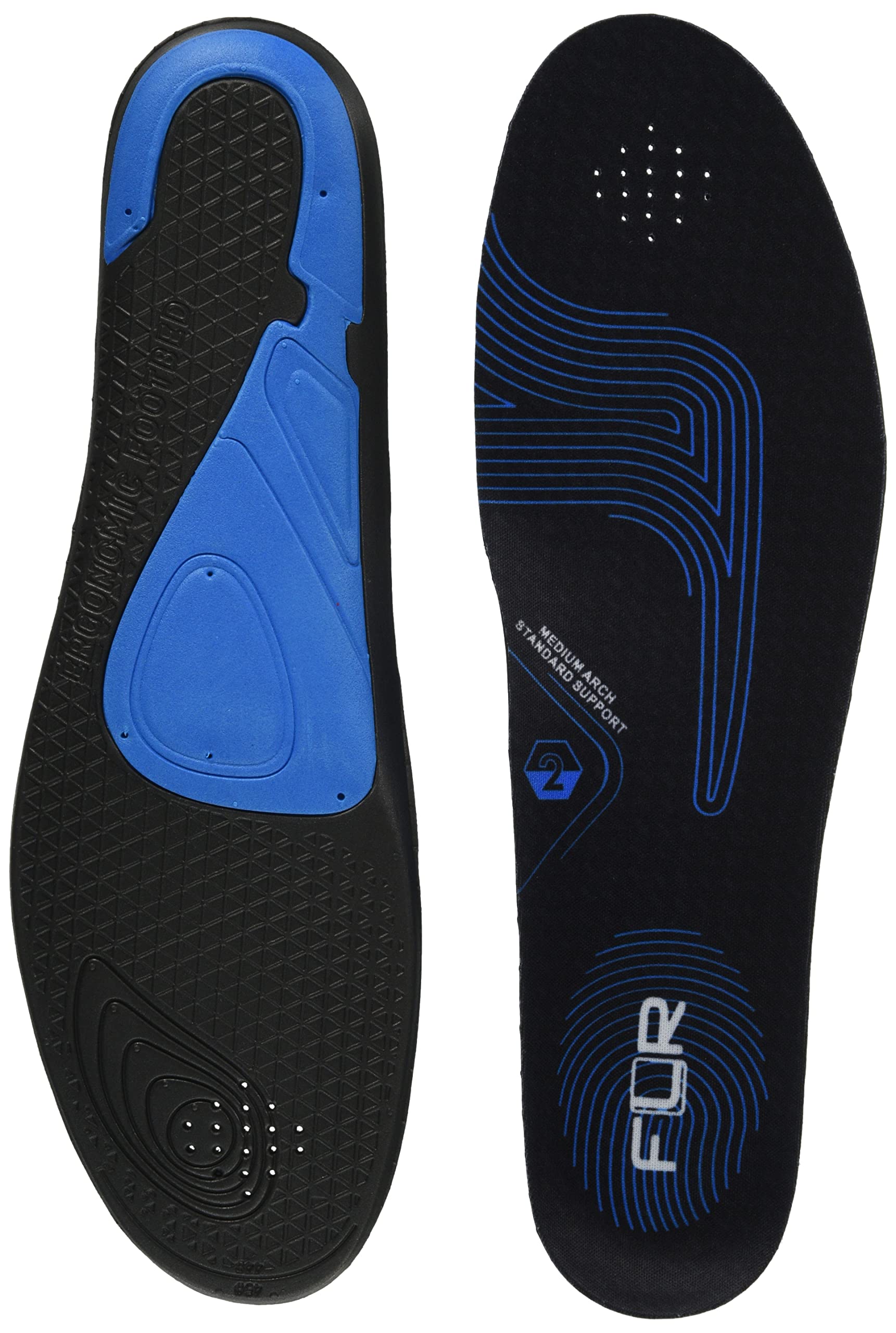 

FLR Elite Performance Insole, 44-45, Medium Arch Support, Blue