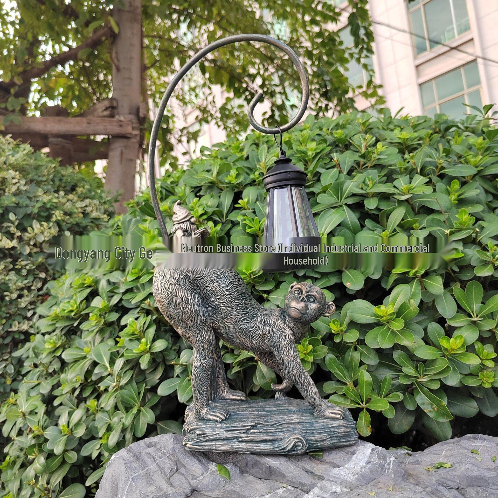 Солнечная обезьяна и кошка, смоляное украшение для двора