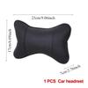 Polštářky na krk do auta oboustranné Pu Kůže Balení 1ks Opěrka hlavy pro úlevu od bolesti hlavy Vláknitý univerzální polštář do auta