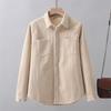 Thicken Velvet Plain Shirts Women Winter Warm Blouses and Tops Casual Corduroy Shirt Jacket, Female Clothes Coat