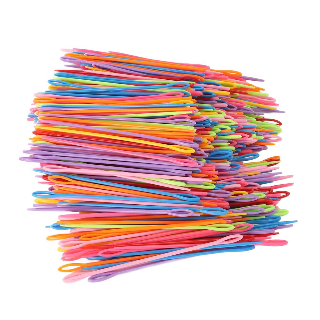 1000Pcs Plastic Sewing Needles 5.9in Long Large Eye Colorful Durable Safety Lacing Needles for DIY Craft Weaving