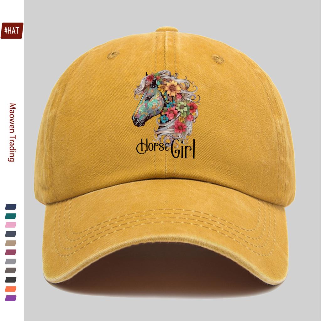 pc pcs Horse Floral Print Trucker Hat Suitable for Dating Outdoor Sports Beach Vacations Fishing Cycling Parties Adju