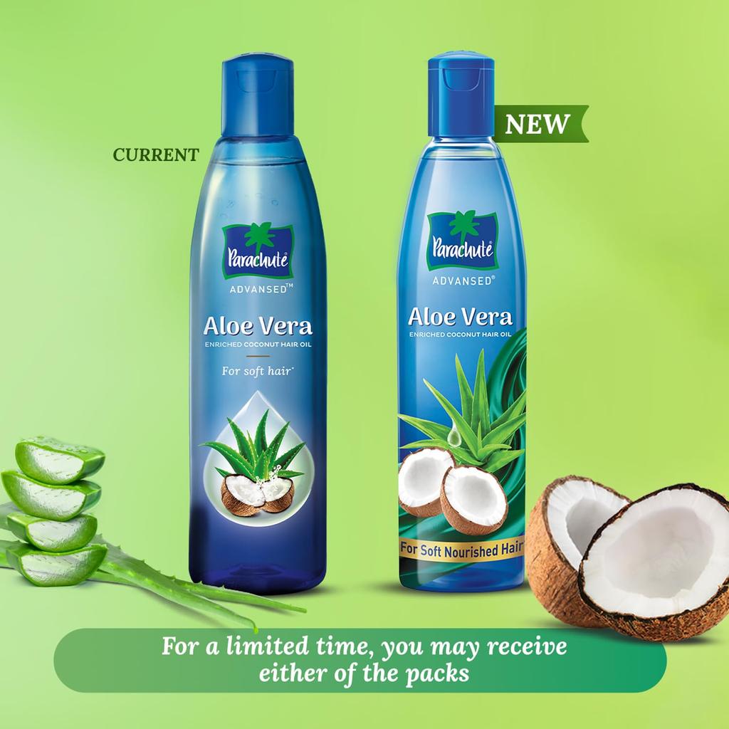 Parachute Advansed Aloe Vera Coconut Hair Oil 250ml For Soft Frizz Free Hair Daily Use Nourishing Non Sticky Conditioning Care