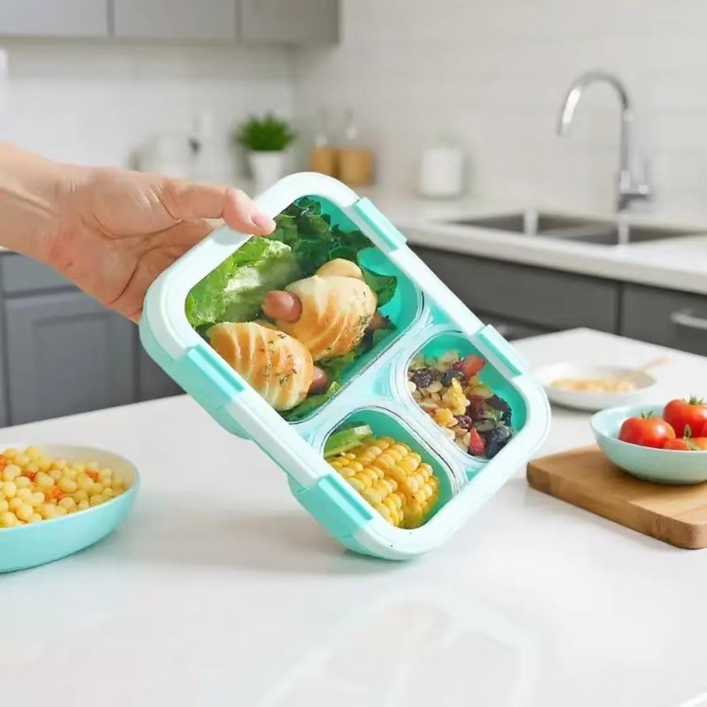 with Tableware Macaron Color Lunchbox With Tableware Camping Food Container  Kitchen Supplies