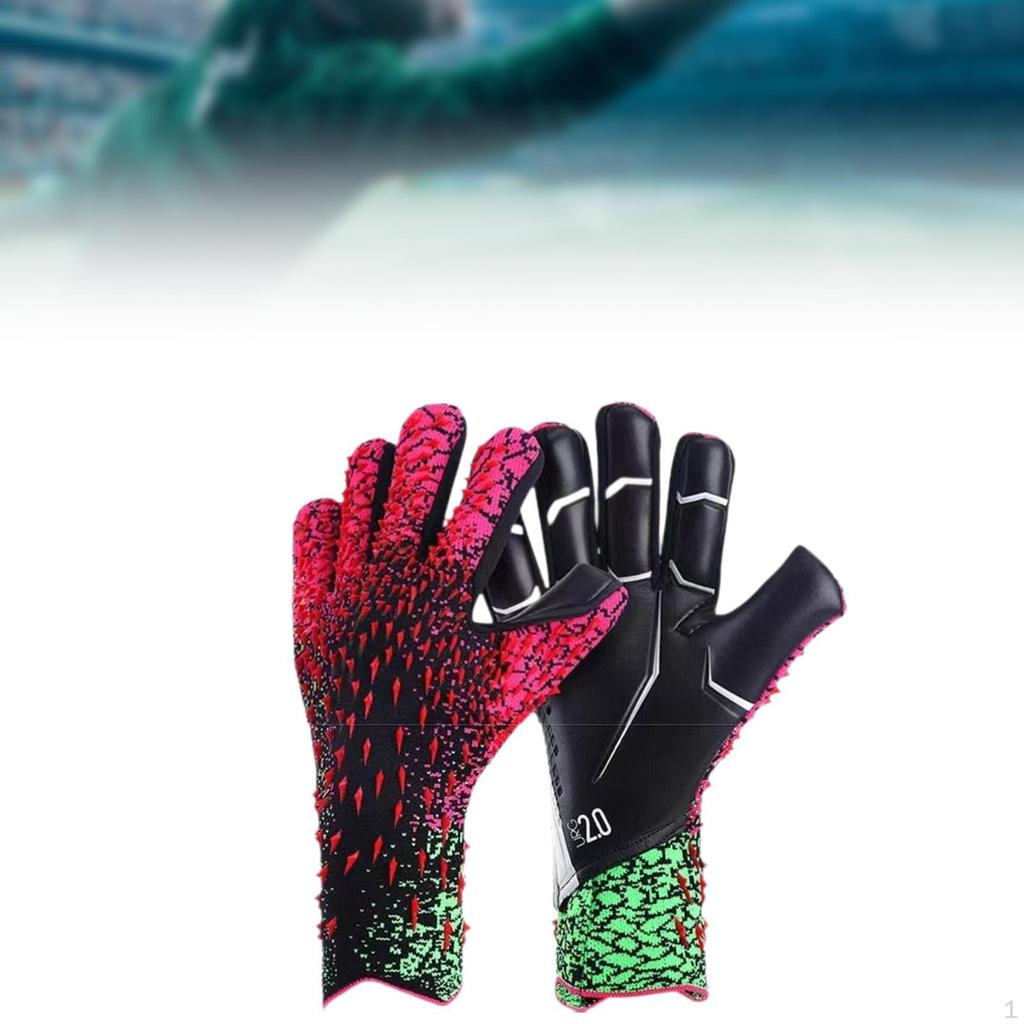 Football Goalkeeper Gloves Rubber Hand Protection Thickened Goalkeeping Gear 8