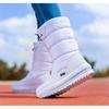 Winter thick women's snow boots Warm Plush Mid-calf Boots Non slip Waterproof  Platform Snow Boot Casual Female White shoes